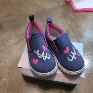 Kids Navy and Pink Slip-On Shoes
